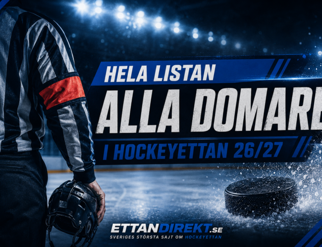 Så ser domarstyrkan 26/27 ut i Hockeyettan