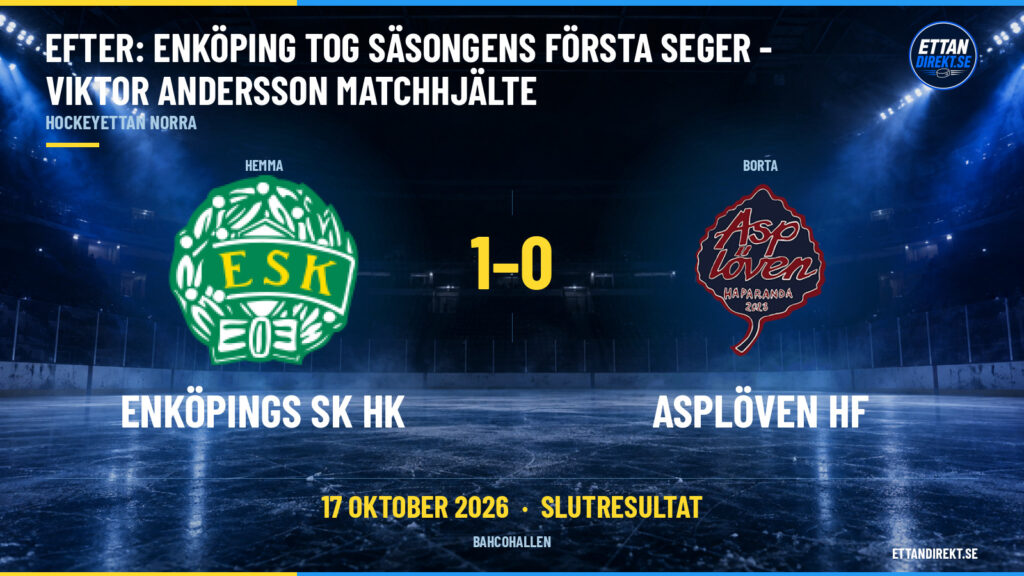 Efter: Enköping tog säsongens första seger – Viktor Andersson matchhjälte