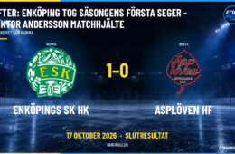 Efter: Enköping tog säsongens första seger – Viktor Andersson matchhjälte